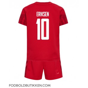 Danmark Christian Eriksen #10 Hjemmebanetrøje Børn VM 2022 Kortærmet (+ Korte bukser)